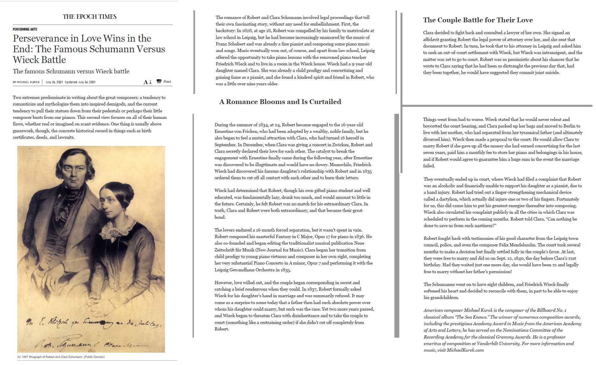 Schumann Epoch Times Article